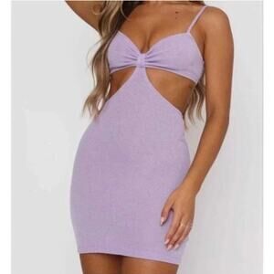 White Fox Boutique Lilac Unreal Mini Dress with Cutouts | Small BNWT